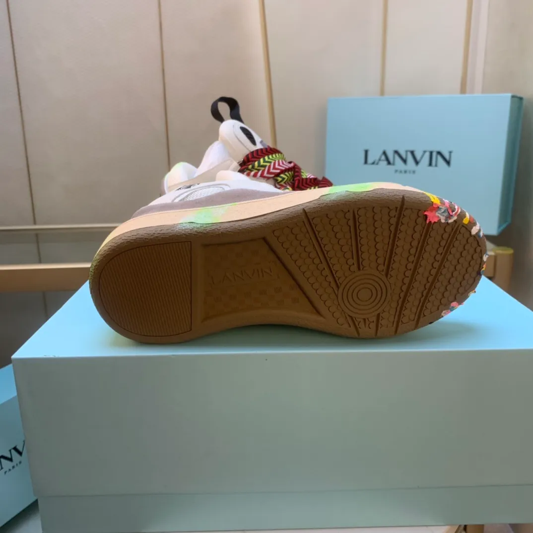 💰600. Lanvin LANVIN. 22 colors: nubuck fabric, breathable mesh, cowhide feet! Same style for men and women: sizes 35-46! High and low versions!